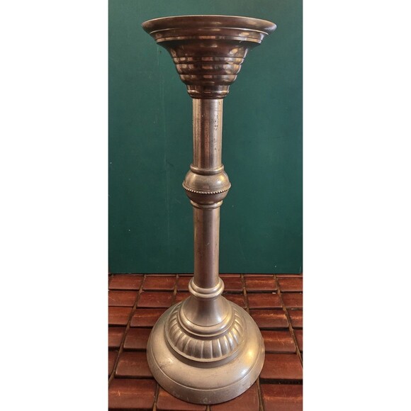 Vintage Pewter Candlestick White Barn Candle Co. 12.75" High - Picture 1 of 6